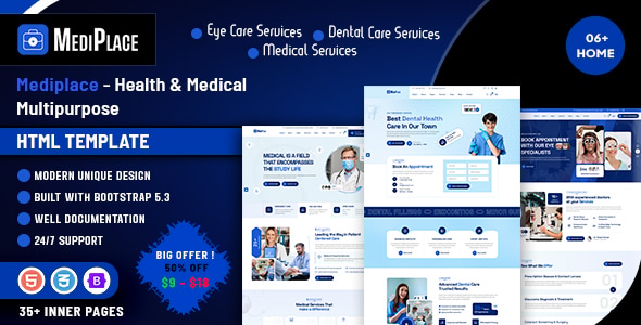 Mediplace - Health & Medical Multipurpose HTML Template
